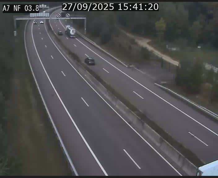 Webcam autoroute A7 au Luxembourg à la sortie du Tunnel Stafelter vers le Nord