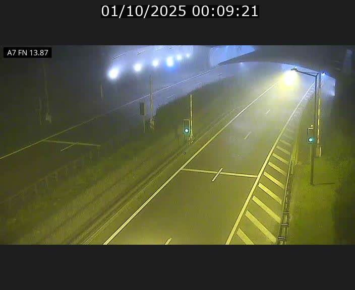 Caméra trafic Luxembourg - A7, Tunnel Gousselerbierg, entrée nord, direction Lorentzweiler
