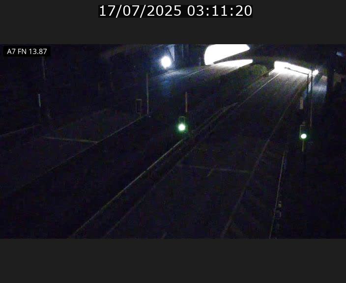 Caméra trafic Luxembourg - A7, Tunnel Gousselerbierg, entrée nord, direction Lorentzweiler
