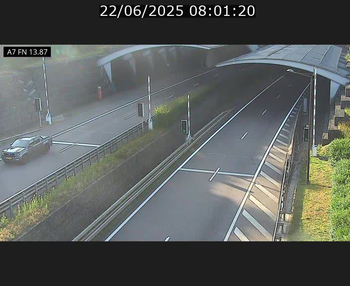 Caméra trafic Luxembourg - A7, Tunnel Gousselerbierg, entrée nord, direction Lorentzweiler