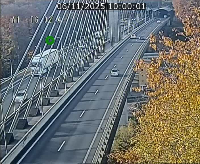 Traffic live webcam Luxembourg Sandweiler - A1 direction Luxembourg-ville - BK 2.4