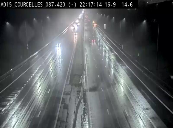 Webcam autoroute Belgique - Viesville - E42 direction Mons - BK 84.35