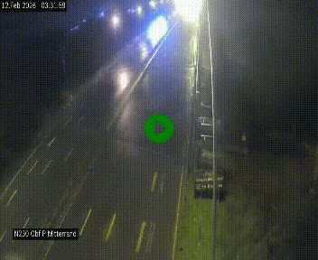 Webcam sur le périphérique de Bordeaux à l'est de la ville. Caméra située sur le Pont Mitterand sur la N230