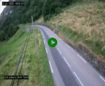 Webcam dans les Pyrénées Atlantique au niveau du col d'Urdos et du fort du Pourtalet sur la N134, en direction du Col et du tunnel du Somport, à 765 mètres d'altitude