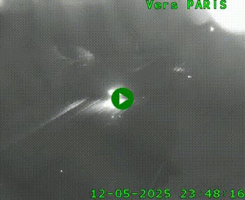 Caméra routière sur l'autoroute A20 au nord de Limoges, à la jonction avec la N520. Vue orientée vers Paris