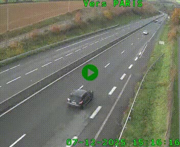 Caméra routière sur l'autoroute A20 à Saint-Hilaire-Bonneval, au sud de Limoges. Vue orientée vers Paris