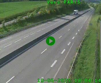 Caméra routière sur l'autoroute A20 à Saint-Hilaire-Bonneval, au sud de Limoges. Vue orientée vers Paris