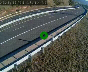 Caméra autoroutière France - A75, Engayresque, entre Millau et Séverac-le-Chateau, en direction de Montpellier