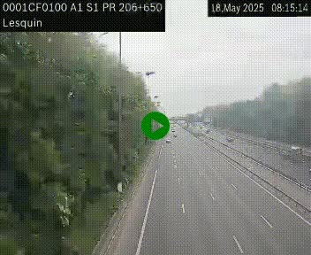 Webcam autoroute A1 à hauteur de Lesquin. Vue orientée vers Lille