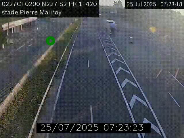 Webcam à hauteur du Stade Pierre Mauroy à Villeneuve d'Ascq sur la N227. Vue orientée vers Mons-en-Baroeul