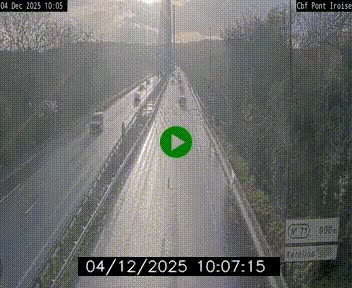 Webcam sur la N165 après le Pont de l'Iroise, à l'entrée de Brest