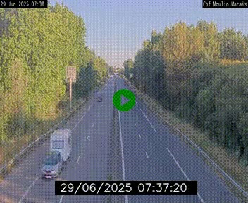 Webcam sur le périphérique de Nantes (N844) entre la Porte de Saint-Luce et la Porte d'Anjou, à l'est de la ville