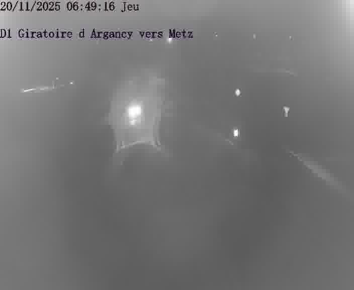 Webcam installée le long de D1 (France) à Argancy, pointée vers Metz, utile pour suivre précisément les conditions de trafic.