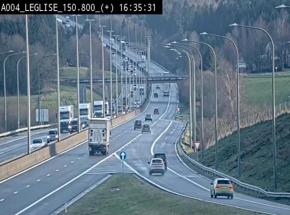 Caméra autoroute Belgique - Côte de Léglise, E411(A4) direction Luxembourg
