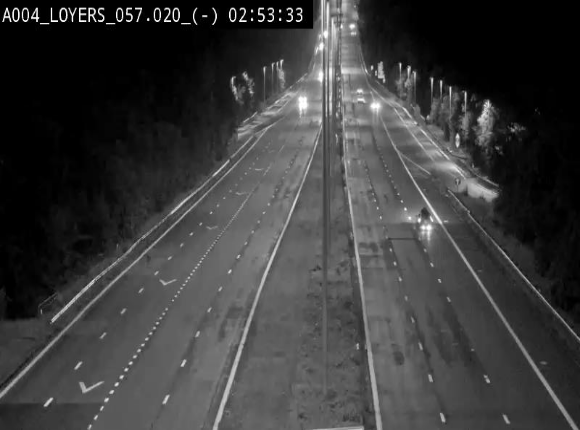 Webcam E411 au niveau du viaduc de Beez à Loyers, entre Champion et Warissoulx. Vue orientée vers Bruxelles