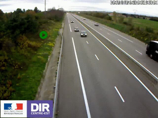 Webcam sur le contournement de Valence, sur la Nationale 7, à la jonction avec la N532, caméra orientée vers Grenoble