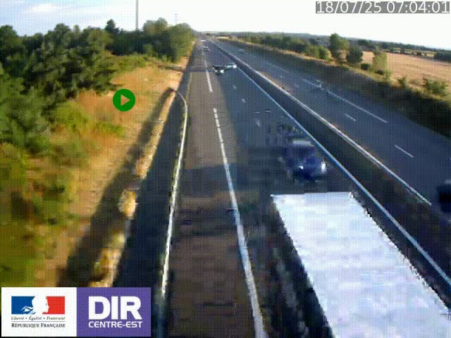 Webcam sur le contournement de Valence, sur la Nationale 7, à la jonction avec la N532, caméra orientée vers Grenoble