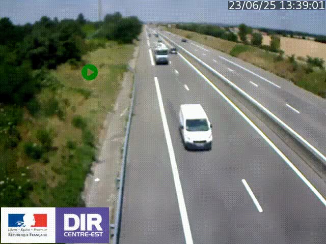 Webcam sur le contournement de Valence, sur la Nationale 7, à la jonction avec la N532, caméra orientée vers Grenoble