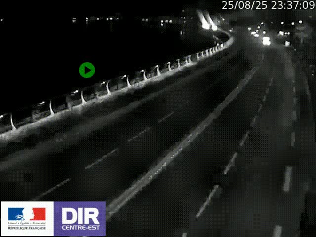 Webcam sur le quai Parjot à Vienne, aux Portes de Lyon, sur la Nationale 7, à la jonction avec le boulevard du Rhône-nord (D1407), caméra orientée vers Lyon