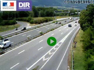Webcam sur la Nationale 201 à hauteur de la sortie Chambéry-Nord, avant à la jonction entre l'A41 et l'A43, en direction de Lyon