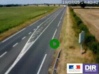 Webcam routière sur la RN7 à hauteur de Toulon-sur-Allier, entre Moulins et Vichy