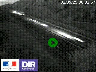 Webcam au niveau du col de Bois Clair à hauteur de Cluny sur la N79. Vue orientée vers Mâcon