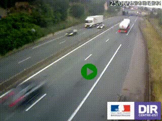 Caméra autoroutière sur l'A47 à hauteur de Givors, a proximité de Lyon. La webcam est orientée vers Lyon