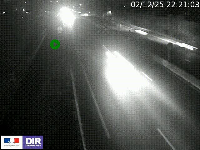 Webcam à Bron sur l'A43 à la jonction avec le boulevard périphérique de Lyon (D383). Vue orientée vers Lyon