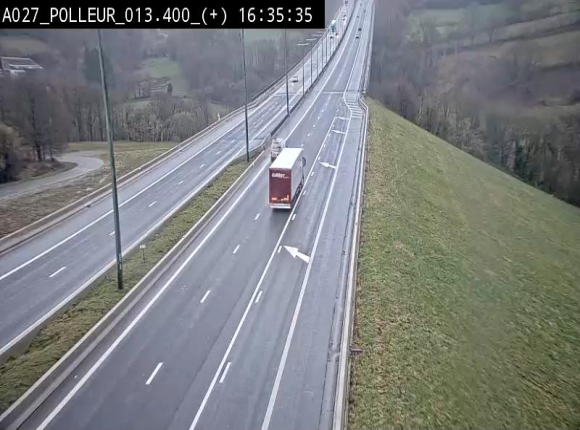Webcam sur l'A27/E42 à hauteur du Viaduc de Polleur, juste après l'aire de Polleur