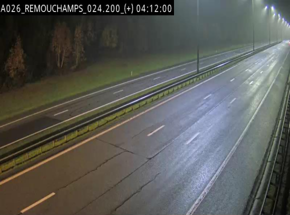 Webcam à hauteur de Spa entre la sortie Remouchamps et la sortie Stavelot. Vue orientée vers les Ardennes