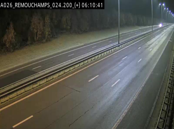 Webcam à hauteur de Spa entre la sortie Remouchamps et la sortie Stavelot. Vue orientée vers les Ardennes