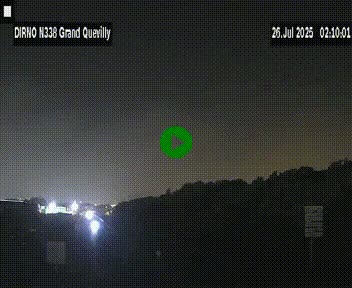 Webcam routière sur N338 à hauteur de Grand-Quevilly en périphérie de Rouen. Vue orientée vers Rouen