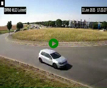 Webcam en périphérie de Chartres sur la N123, à hauteur de Luisant. Vue orientée vers Chartres