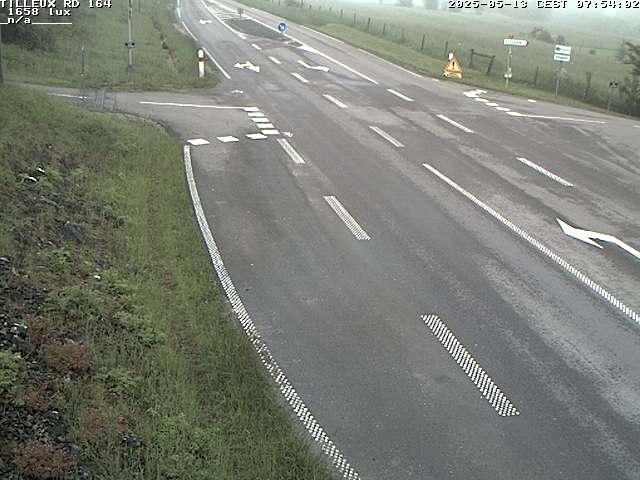 Webcam sur la RD164 à Tilleux. Vue orientée vers Neufchâteau