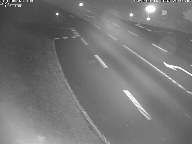 Webcam sur la RD164 à Tilleux. Vue orientée vers Neufchâteau