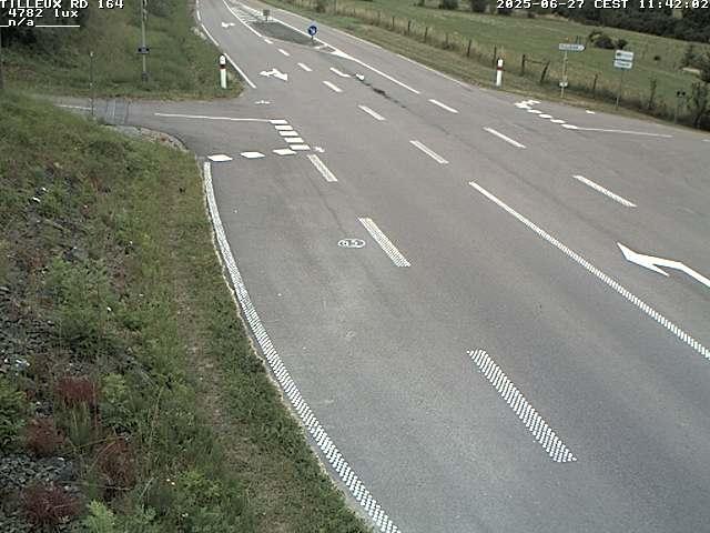 Webcam sur la RD164 à Tilleux. Vue orientée vers Neufchâteau