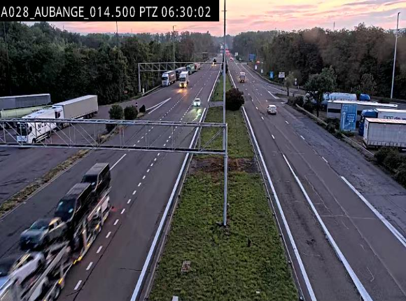 Webcam autoroute Belgique - Aubange - A28 direction Arlon - BK 14