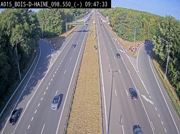 Webcam autoroute Belgique - Bois d'Haine - E42 - BK 98.6