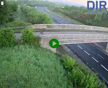 Webcam sur A84 à hauteur de Pont-Farcy, au niveau du pont autoroutier sur la Vire, au sud de Saint-Lô