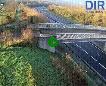 Webcam sur A84 à hauteur de Pont-Farcy, au niveau du pont autoroutier sur la Vire, au sud de Saint-Lô