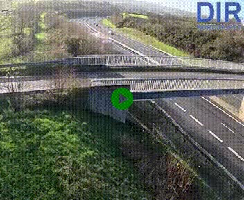Webcam sur A84 à hauteur de Pont-Farcy, au niveau du pont autoroutier sur la Vire, au sud de Saint-Lô