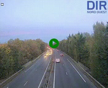 Webcam sur le périphérique de Caen (N814) à l'est de la ville, à Mondeville hauteur de la sortie 2, Presqu'île-Rives de l'Orne, au bout de l'autoroute A13