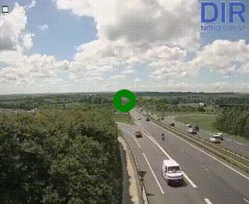 Webcam au début de l'A84 sur le périphérique Ouest de Caen (N814) à hauteur de la sortie 9, Porte de Bretagne