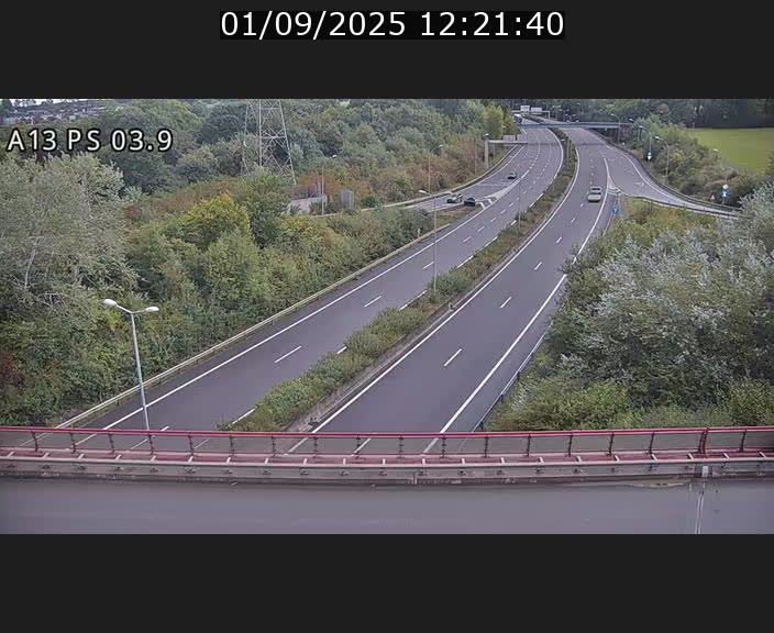 Traffic live webcam Luxembourg Differdange - A13 direction Esch-sur-Alzette - BK 3.9