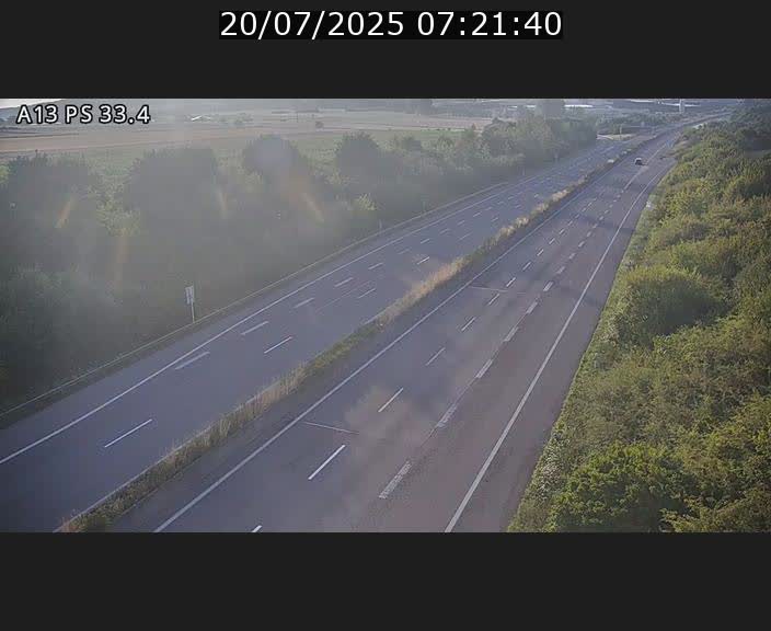 Webcam trafic sur A13 à hauteur de Mondorf-les-Bains en direction d'Altwies
