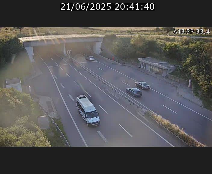 Webcam trafic sur A13 à hauteur d'Altwies en direction de Mondorf-les-bains et en provenance de l'Allemagne