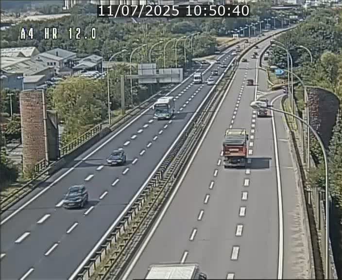 Traffic live webcam Luxembourg Jonction Foetz - A4 - BK 12.0 - direction Esch sur Alzette