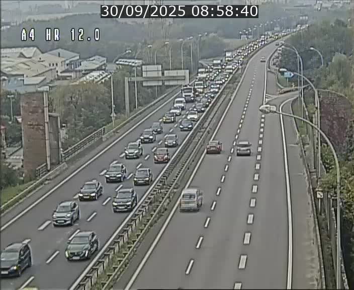 Traffic live webcam Luxembourg Jonction Foetz - A4 - BK 12.0 - direction Esch sur Alzette