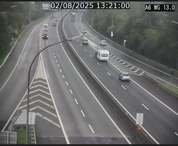 Traffic live webcam Luxembourg Mamer - A6 - BK 13 - direction Luxembourg/France/Allemagne