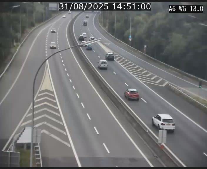 Traffic live webcam Luxembourg Mamer - A6 - BK 13 - direction Luxembourg/France/Allemagne